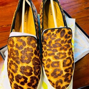 BIRDIES, NWT, size 9, Leopard dyed calf-hair ‘The Swift’